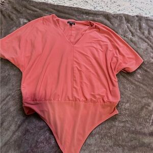 Express Coral V-Neck Bodysuit